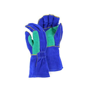 Gants de soudage en cuir respirants avec panneaux en maille par temps chaud brodés sur mesure pour des gants de luxe haut de gamme de style personnalisé - Product Image 4