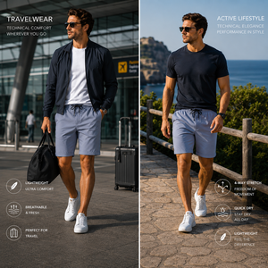 Men's Beige Drawstring Pants Solid Color Breathable Regular Fit Short Length Leisure Bottoms Summer Wear - Product Image 5