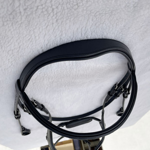 High Quality Anatomic Mexican Horse Bridle Comfortable Fancy Stitched Padded Brow-Band without <b>D</b>-Rings <b>Model</b> Number BR242501 - Product Image 5