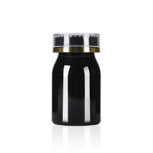Black Plastic Jars for <b>Capsule</b> with Lids PET Bottles for <b>Capsule</b> Tablet 100 175 150ml Plastic Bottles for <b>Capsule</b> Supplement - Product Image 1