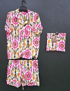 ชุดชุดนอนสตรีพิมพ์ลายดอกไม้สไตล์ลำลองสำหรับผู้หญิงชุดผ้าทอคอตตอน100% อินเดียสำหรับเพื่อนเจ้าสาวในฤดูร้อนของขวัญของใช้ส่วนตัว - Product Image 6