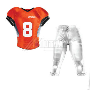 Uniforme de football américain personnalisable Meilleur matériau respirant Design avec manches courtes Ensemble fabriqué en Amérique - Product Image 1