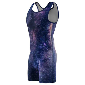 Trending American Mate Plus Size Printed Sublimation Compression Wrestling <b>Singlets</b> Match Reversible Custom Wrestling Uniforms - Product Image 3