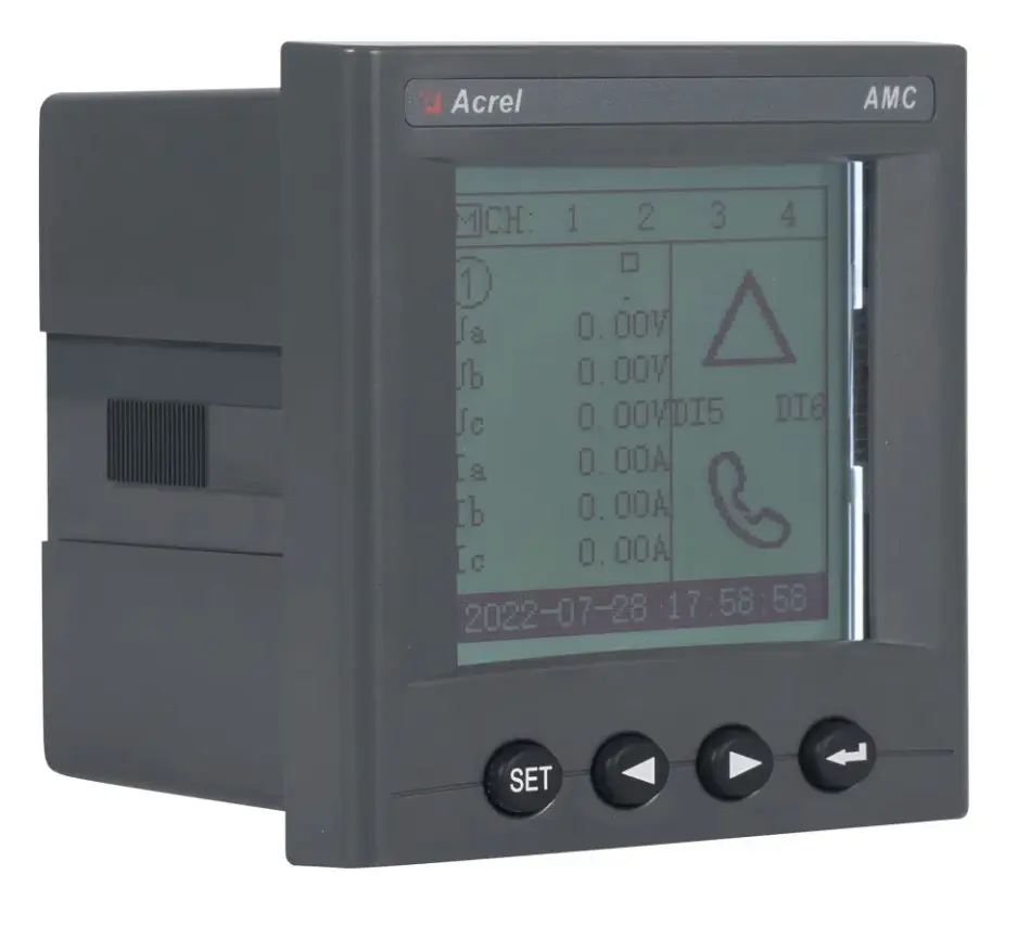 Acrel Panel Meter Digital RS485 Input CT tiga fase 6*6 6-Loop untuk pemantauan energi stasiun pangkalan