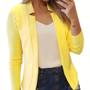 New Cross-Border Women's Wear, Pure Color Small Suit Cardigan Formal <b>Jacket</b> - Product Image 1