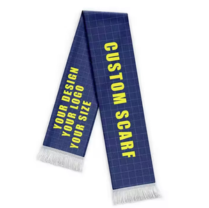 Bufanda de fútbol deportiva cálida de invierno personalizada Unisex 2025, venta al por mayor, bufanda de punto de doble cara con logotipo personalizado de primera calidad para equipos deportivos y clubes - Product Image 3