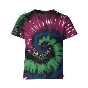 Moda calle Camisetas Mujer Tie Dye lavado manga corta Camiseta Crop Top deportes gimnasio camiseta - Product Image 1