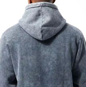 OEM Athletic Fit Acid Wash Tracksuit Mens Urban Streetwear Supply Kangaroo Pocket Hoodie Tracksuit Mens Acid Wash OEM Design - Product Image 5