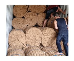 Color marrón claro Natural Coir artesanía tejida Extra gruesa fibra esteras rollo de coco Coco esteras de fibra de coco - Product Image 2