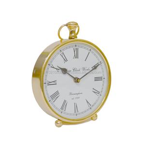 Horloge de bureau analogique silencieuse de luxe |   Horloge de table en bois, acier et aluminium |   Horloge de table décorative moderne pour le bureau à domicile, cadeau décoratif - Product Image 3