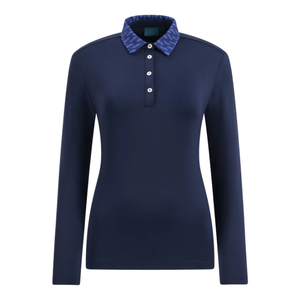 Camiseta Polo de algodón para mujer para golf, ropa deportiva transpirable de ajuste seco con logotipo personalizado, patrón sólido, servicio OEM ODM disponible - Product Image 2