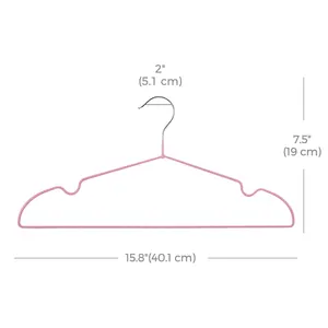 공장 도매 핑크 금속 옷걸이 강철 싸구려 옷걸이