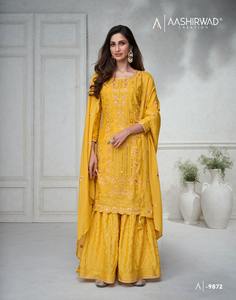 La mode pakistanaise la mieux notée Chinnon Silk Salwar Kameez pour les vêtements élégants pour femmes aux prix de gros de l'Inde - Product Image 5