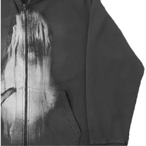 Sweat à capuche vintage pour homme avec patch brodé et motif imprimé, tissu en molleton 100% coton - Product Image 2