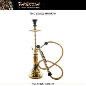 Farida Dos niveles Shisha Hookah Juego de latón macizo de lujo Vidrio de calidad superior con técnicas de laca de diseño tradicional-Venta al por mayor - Product Image 6