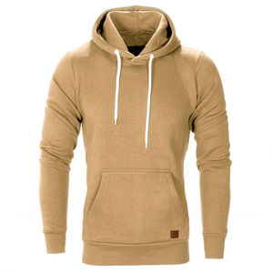 Sudadera con Capucha para Hombre Talla Grande, Básica/Mezcla de Algodón, Sudadera con Capucha Gruesa de Felpa, Sudadera con Capucha Holgada con Cordón - Product Image 3