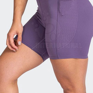 Short de Yoga Sexy en Spandex sans couture pour femmes, short de course à pied taille haute, taille personnalisée - Product Image 5