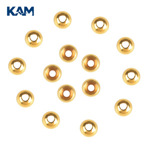 Perles en cuivre pour la pêche à la mouche, perles métalliques rondes pour la fabrication de nymphes, hameçons, leurres, plusieurs tailles et couleurs - Product Image 2
