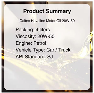 น้ำมันเครื่องฮาโวลีนซาเอะ20W-50น้ำมัน4L รถยนต์คาลเท็กซ์เกรด14กก. การทำงานที่ราบรื่น - Product Image 3