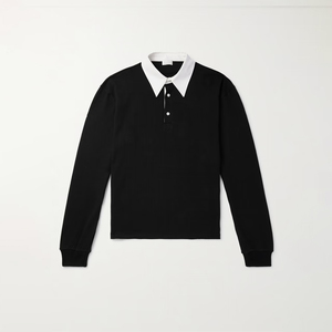 100% algodón verano transpirable hombres camisa de manga corta Casual Coller cuello redondo para Polo con característica Color sólido hombres Golf - Product Image 1
