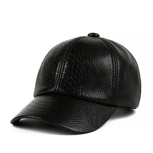 Gorra de cuero de otoño e invierno 1 pieza, gorra de cocodrilo de piel de oveja gorra de béisbol de moda para personas de mediana edad y ancianos - Product Image 2