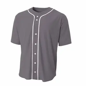 100% Polyester Material Street Style Sports Baseball Jersey, Wholesale Breathable Unique Design Plain OEM Baseball Jersey