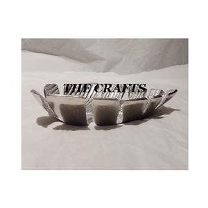 Plateau de service de chocolats à dessert de qualité supérieure en aluminium couleur argent plateau à feuilles plat pour la vaisselle - Product Image 4