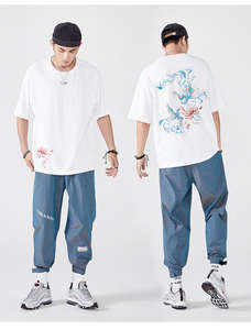 T-shirt pour homme à coupe régulière en tricot personnalisé 220 g/m², épaules tombantes, col rond, manches courtes, écologique, respirant, streetwear - Product Image 6