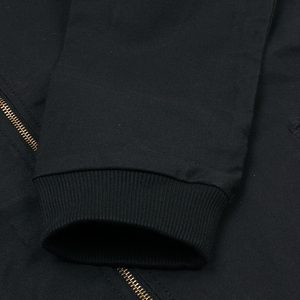 เสื้อแจ็กเก็ตผ้าฝ้ายทอลายทแยงสำหรับผู้ชายสีดำ, เสื้อแจ็กเก็ตมีสไตล์มีซิปสำหรับฤดูหนาวและฤดูใบไม้ร่วงผ้าฝ้ายทอลายทแยง - Product Image 3