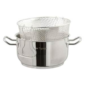 Friteuse électrique VANTITOSA V57588DINSL avec panier et couvercle de 22 cm en acier inoxydable chromé poli - Product Image 1