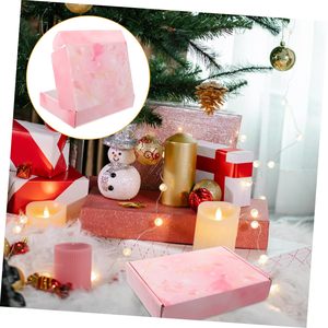 TH CBB-583 Matériaux recyclés écologiques Impression personnalisée Impression quadricolore Fermeture magnétique Carton rigide rose marbré - Product Image 6