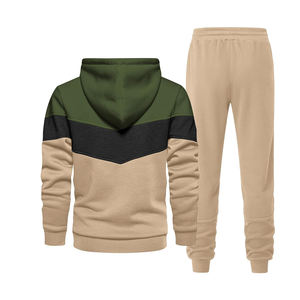Custom High Quality Cotton Tracksuit Men Hoodie And Jogger Set Oversized Pullover <b>Hoodies</b> Sweatpants Piece Set For Men - Product Image 2