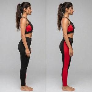 Ensemble de yoga réversible pour femmes grandes tailles, imprimé léopard et marbré, legging taille mi-haute et brassière de sport, 2 pièces, tenue de sport imperméable - Product Image 5