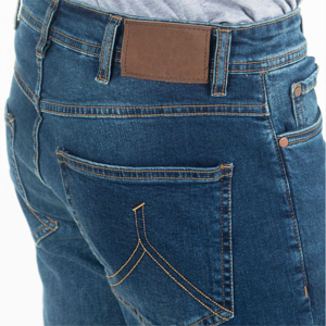 กางเกงยีนส์ขาเรียวผ้ายืดทรงสลิมฟิตกางเกงยีนส์ลำลองผ้าคอตตอนผสมสีพื้นกระดุมแบบคลาสสิกสวมใส่สบาย - Product Image 5