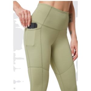 Women's Leggings for Sportswear Yoga Pants <b>with</b> Pockets Four-Way Stretch Seamless 220g High Elastic Gym <b>Tights</b> - Product Image 2