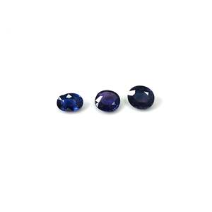 Saphir bleu naturel de Madagascar non chauffé, ovales, 3,65 carats, taille brillant, pierre précieuse en vrac, pierre facettée marquise - Product Image 1