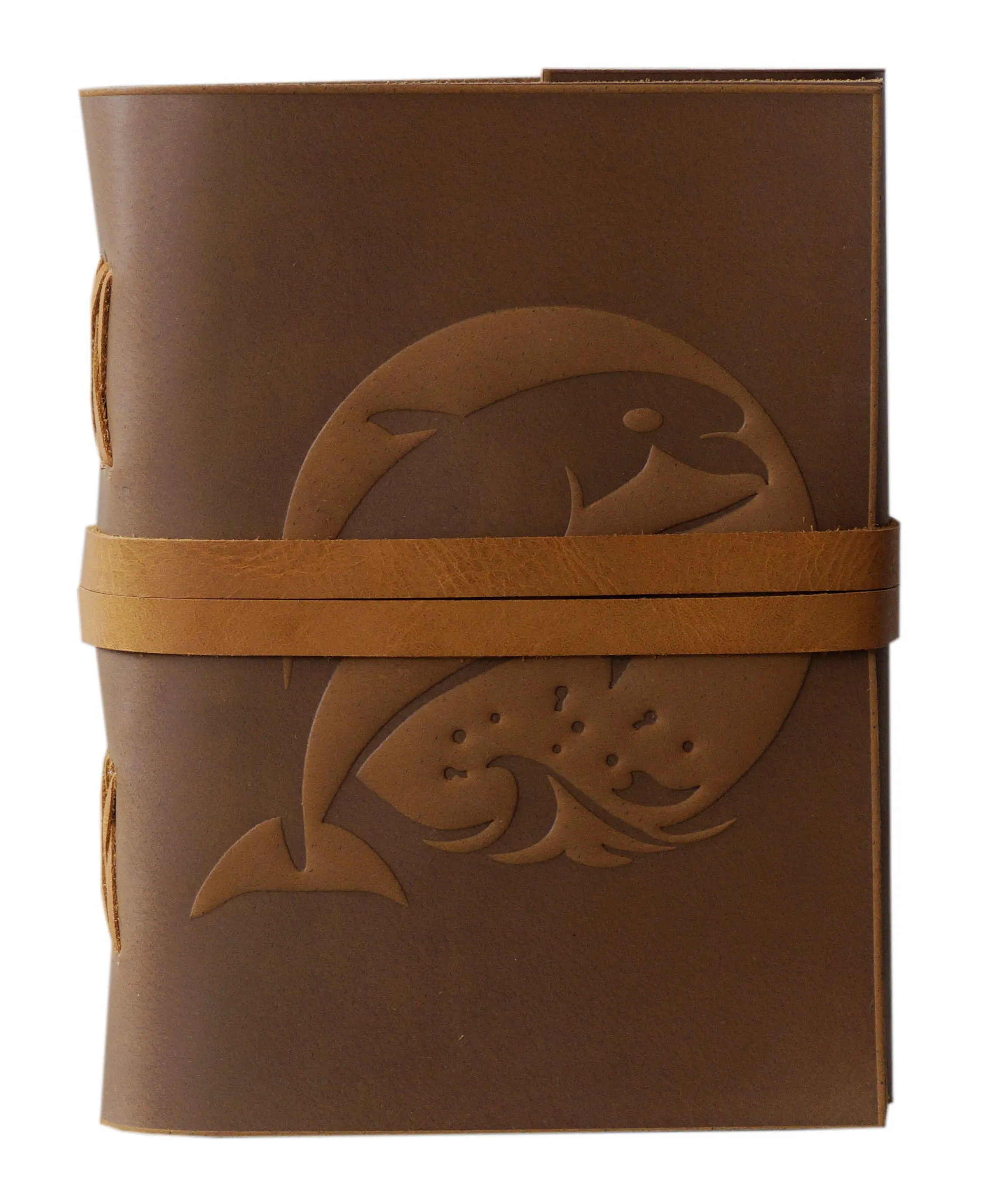 Wholesaler Soft Leather Journal Handmade Dolphin Design Hard Embossed Antique Design Notebook & Sketchbook Factory Note Book