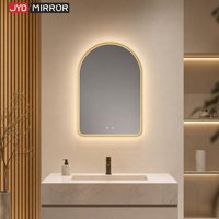 Miroir de salle de bain lumineux sur mesure en aluminium de 4 mm avec éclairage frontal, anti-buée, fournisseur en gros