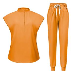 Servicio OEM Scrub enfermera superventas algodón poliéster manga corta mujeres Hospital enfermería conjunto uniforme para Mujeres para la venta al por mayor - Product Image 3