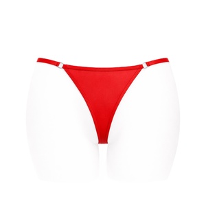 Tanga de Mujer Estilo Lolita, Tejida a Crochet, Sin Costuras, de Cintura Baja, con Lazo Decorativo, Color Liso, Marca Samavia, con Spandex - Product Image 1