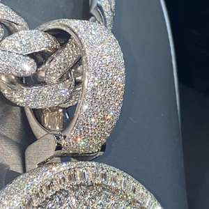 Chaîne personnalisée pour hommes brillante VVS Moissanite Pass diamant testeur 3D boule pendentif glacé plaqué breloque haute qualité Buss bijoux - Product Image 3