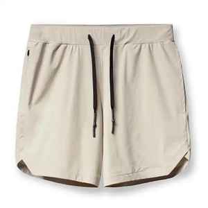 ชุดกางเกงขาสั้นผู้ชายผ้าโพลีเอสเตอร์100% สูงสีทึบพิมพ์โลโก้กางเกงยางยืดระบายอากาศน้ำหนักเบาแห้งเร็ว - Product Image 3