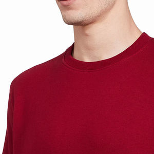 Sweat-shirt personnalisé pour hommes adultes couleur rouge coupe ajustée séchage rapide tenue décontracté sweat-shirt thermique pour hommes - Product Image 5