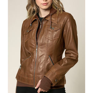 Abrigos de motorista de otoño con estilo para mujer al por mayor prendas de vestir exteriores de moto a prueba de viento en tallas grandes características de punto transpirables para mujeres con curvas - Product Image 5