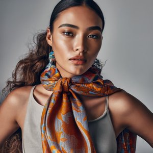 Custom Handmade 90cm*90cm Solid Black <b>Chiffon</b> Hair Wrap Bulk Printed Silk <b>Scarf</b> Shawl From India for Spring Winter - Product Image 1