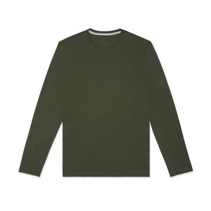 Camiseta de Manga Larga de Algodón para Hombre de Alta Calidad, Color Sólido, Lisa, Personalizable con Logotipo - Product Image 3