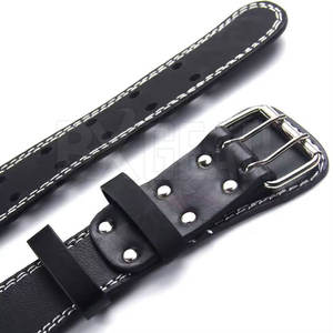 Venta al por mayor Power Fitness Belt Grueso cuero de vaca Cinturón de levantamiento de pesas Gym Power Lifting Belt - Product Image 2