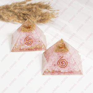 Pirámide de Cristal Tallada de Cuarzo Rosa Orgone, Piedra Preciosa Feng Shui, para Meditación y Decoración del Hogar, Venta al Por Mayor - Product Image 4