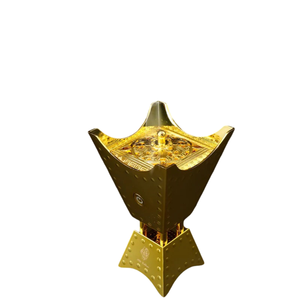 เตาเผากำยานตกแต่งบ้านดีไซน์ทันสมัย คุณภาพดีเยี่ยม ทำจากโลหะชุบทองแบบตอกลาย สำหรับกระจายกลิ่นหอม - Product Image 6