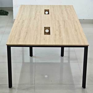 โต๊ะประชุมรูปวงรี รุ่น HBOV050 ดีไซน์มินิมอล ขนาด 240x120 ซม. ทำจากไม้อัดพร้อมขาเหล็ก สำหรับห้องประชุม โรงแรม เฟอร์นิเจอร์สำนักงาน - Product Image 3